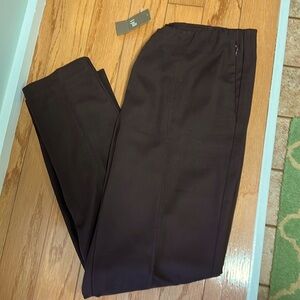 Essential Cotton Stretch Pants in Chocolate Brown